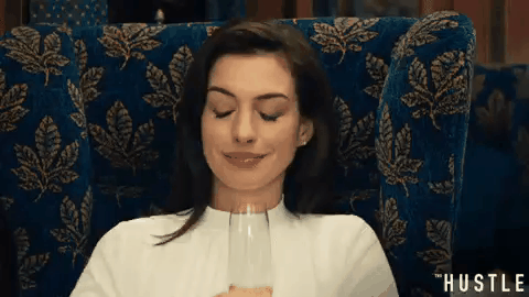Anne Hathaway Hustle Cheers GIF